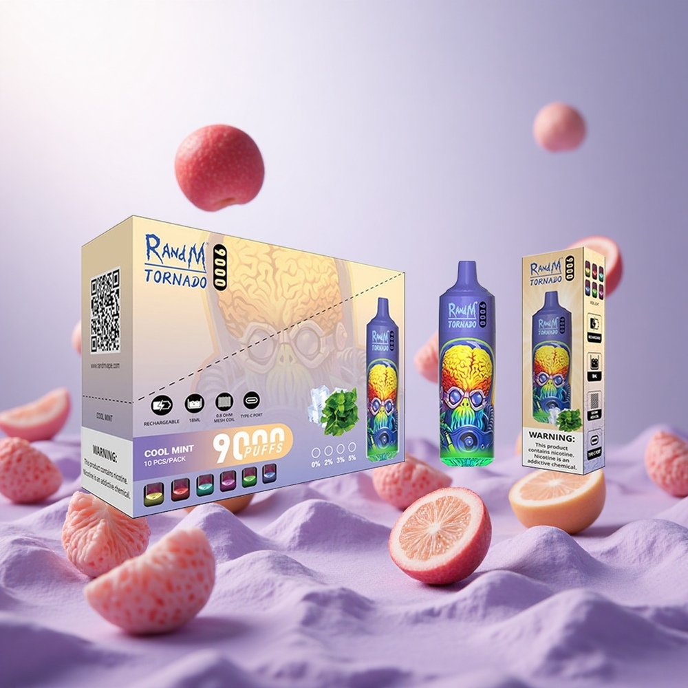 Cool Mint RandM Fumot Tornado 9000 Puffs 18mL Mesh Coil vape suppliers South Africa