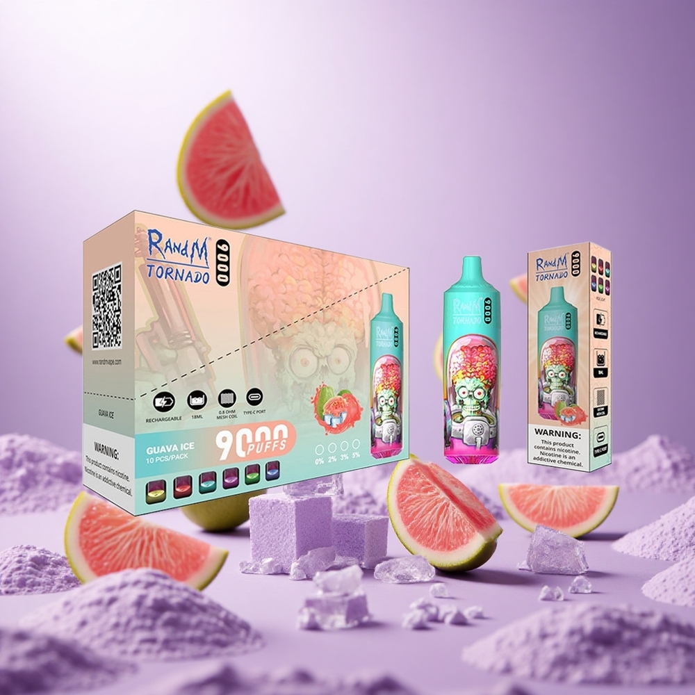 Guava Ice RandM Fumot Tornado 9000 Puffs 18 mL vape suppliers South Africa