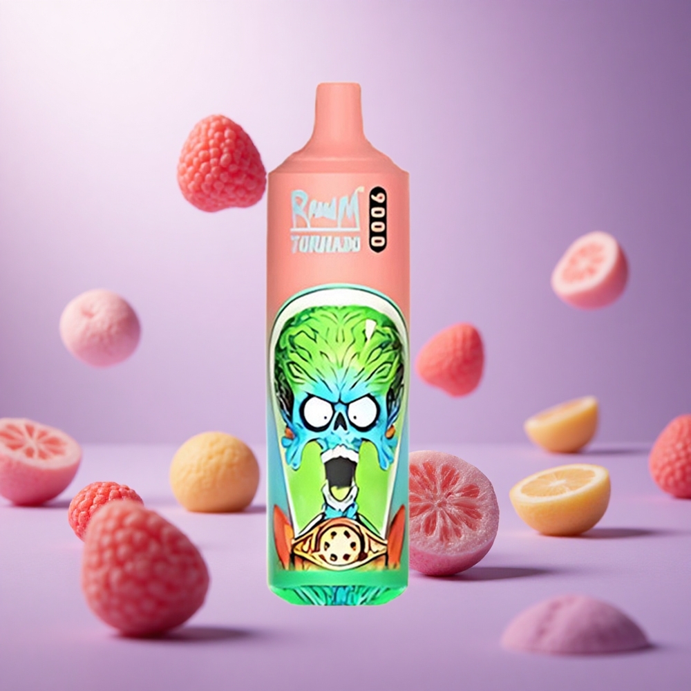 Gummy Bear RandM Fumot Tornado 9000 Puffs 18 mL Mesh Coil vape suppliers South Africa
