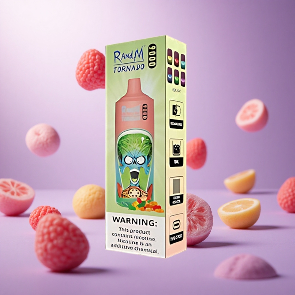 Gummy Bear RandM Fumot Tornado 9000 Puffs 18 mL Mesh Coil vape suppliers South Africa