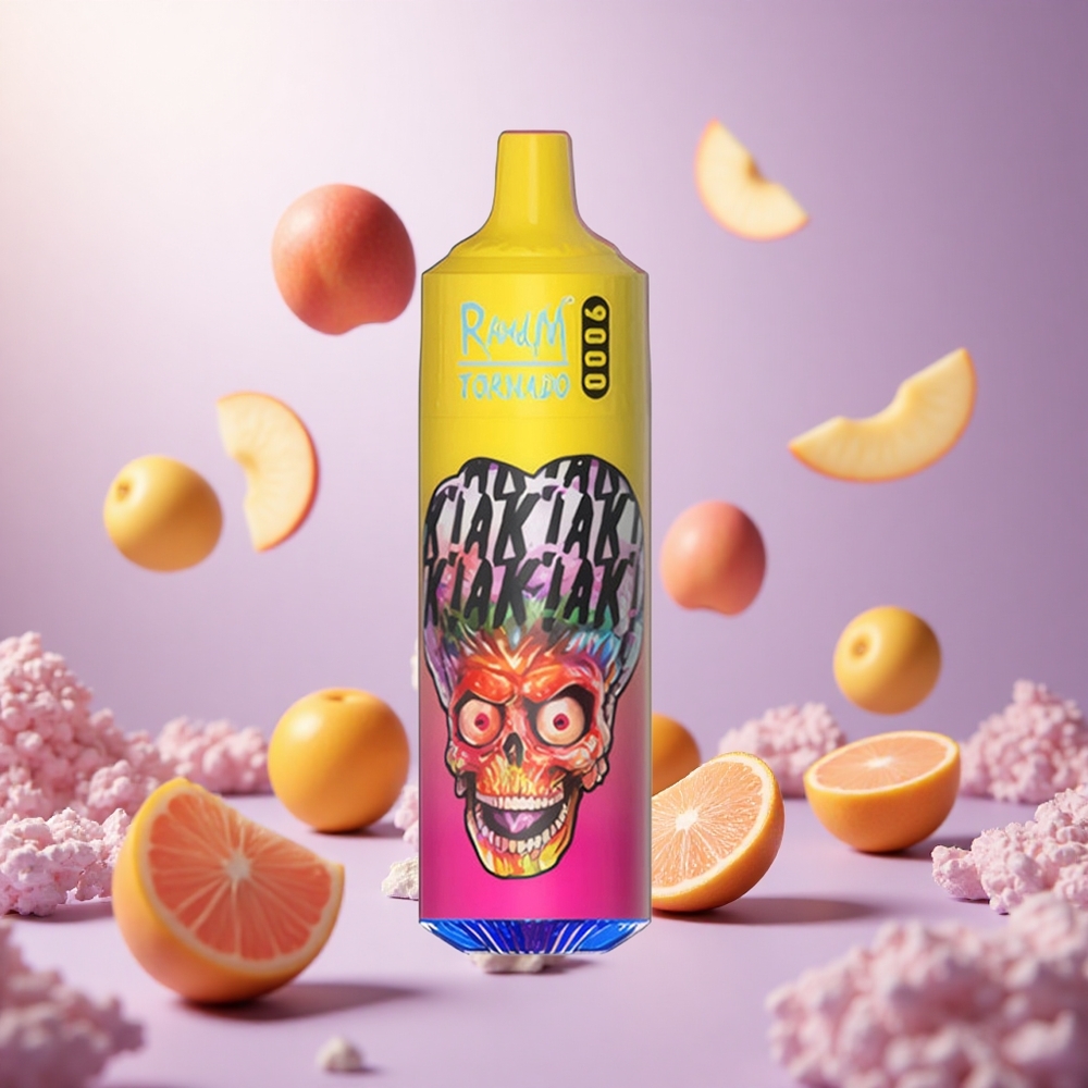 Peachy Mango Pineapple RandM Fumot Tornado 9000 Puffs 18mL Mesh Coil vape suppliers South Africa