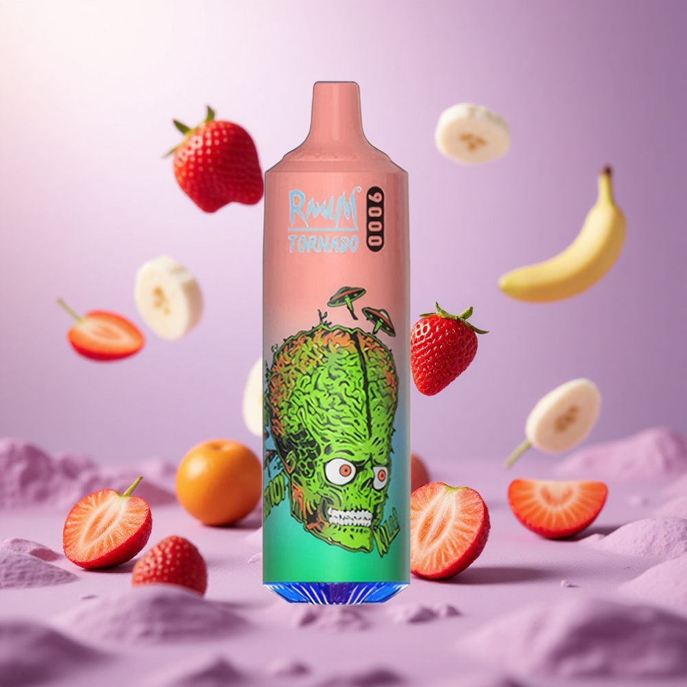 Strawberry Banana RandM Fumot Tornado 9000 Puffs Mesh Coil vape suppliers South Africa