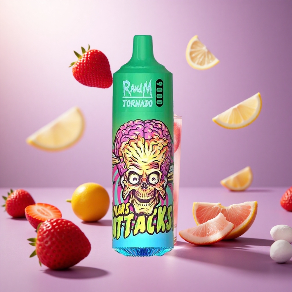 Strawberry Lemonade RandM Fumot Tornado 9000 Puffs 18mL Mesh Coil vape suppliers South Africa
