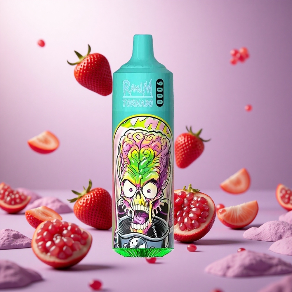 Strawberry Pomegranate RandM Fumot Tornado 9000 Puffs Mesh Coil vape suppliers South Africa