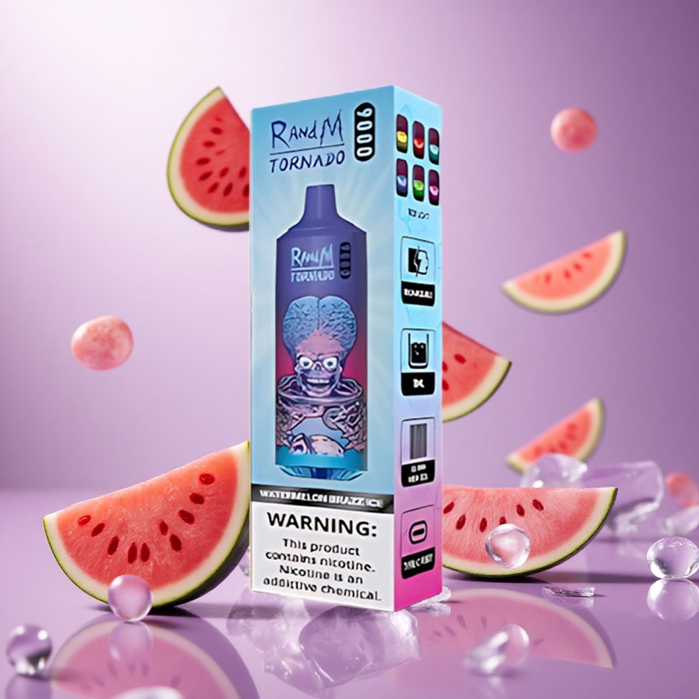 Watermelon Brazz Ice RandM Fumot Tornado 9000 Puffs 18mL Mesh Coil vape suppliers South Africa