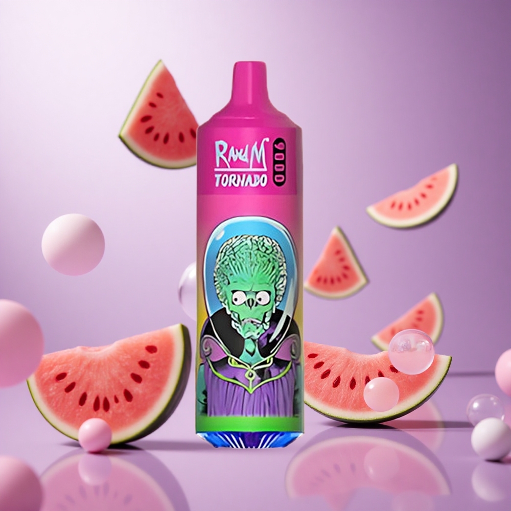 Watermelon Bubble Gum RandM Fumot Tornado 9000 Puffs 18mL Mesh Coil vape suppliers South Africa