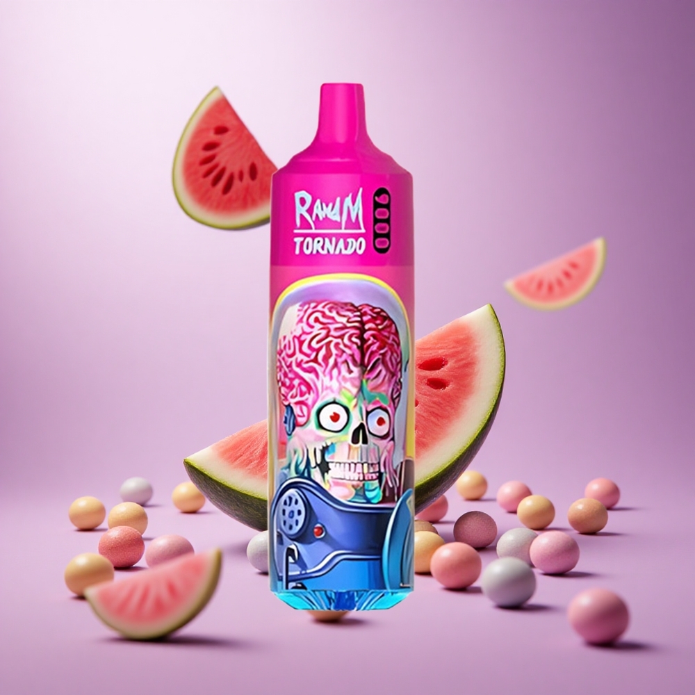 Watermelon Skittles RandM Fumot Tornado 9000 Puffs 18mL Mesh Coil vape suppliers South Africa