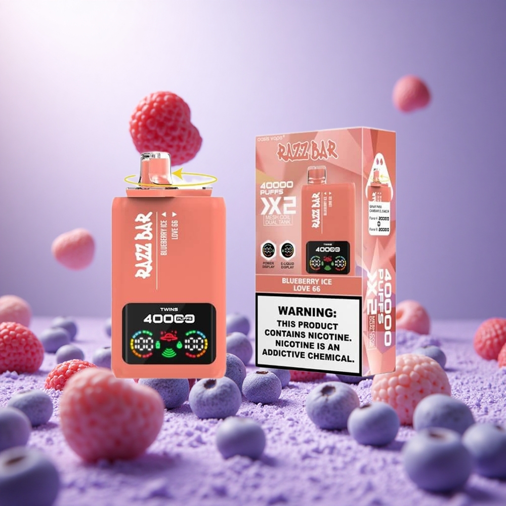 Blueberry Ice Razz Bar 40000 Puffs Power Screen Display vape suppliers South Africa