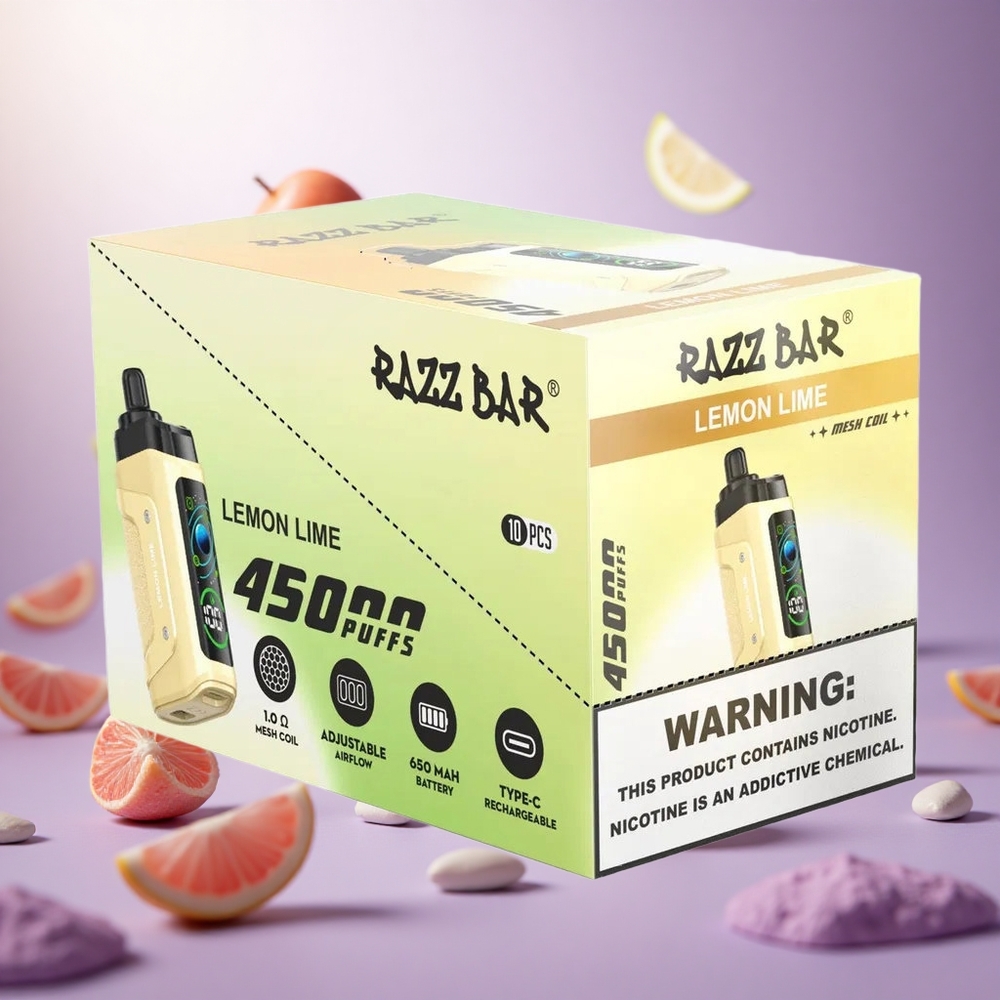 Lemon Lime Razz Bar 45000 Puffs Adjustable Airflow vape suppliers South Africa