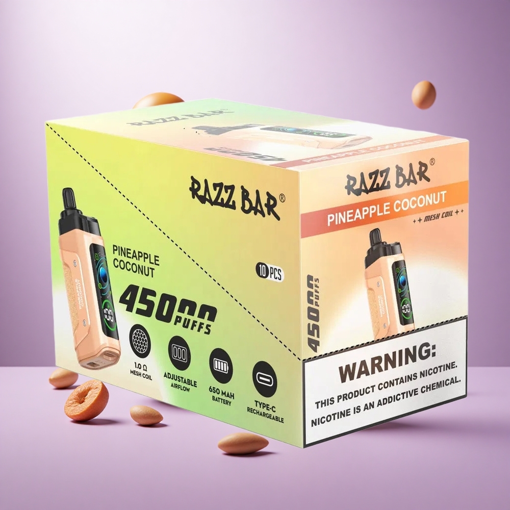 Pineapple Coconut Razz Bar Disposable Vape 45000 Puffs 650 Mah Battery vape suppliers South Africa