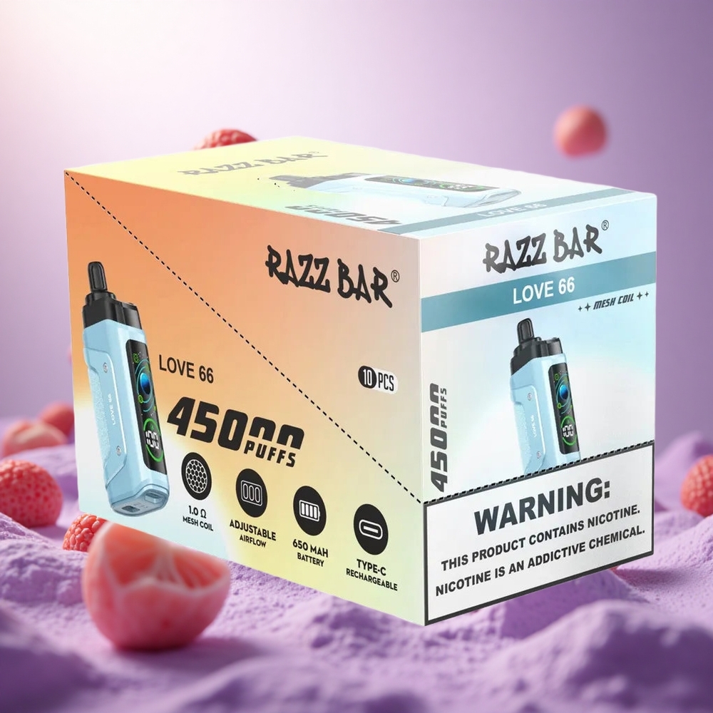 Razz Love 66 Razz Bar 45000 Puffs Adjustable Airflow Type-C Rechargeable vape suppliers South Africa