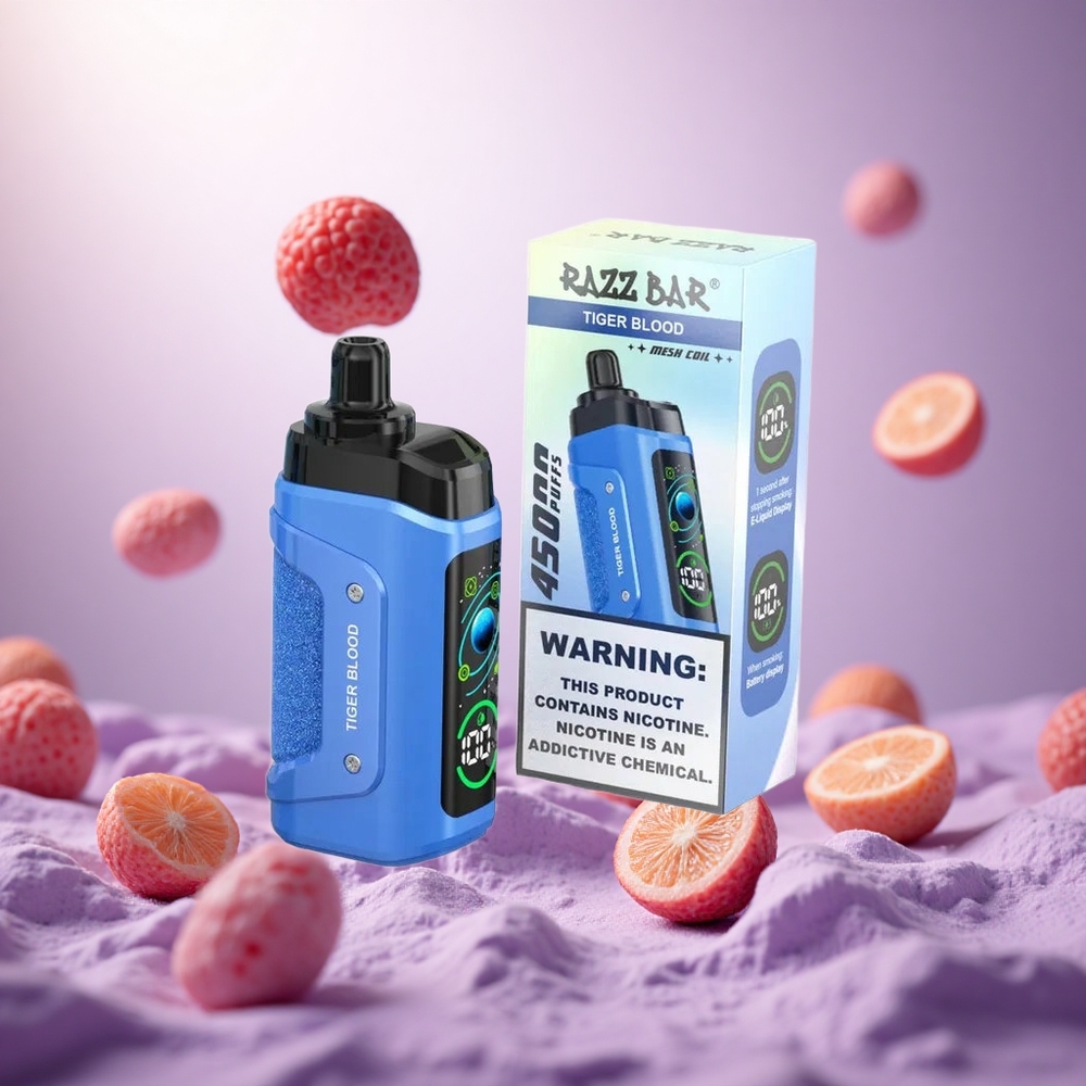 Tiger Blood Razz Bar 45000 Puffs Adjustable Airflow Vape Suppliers South Africa