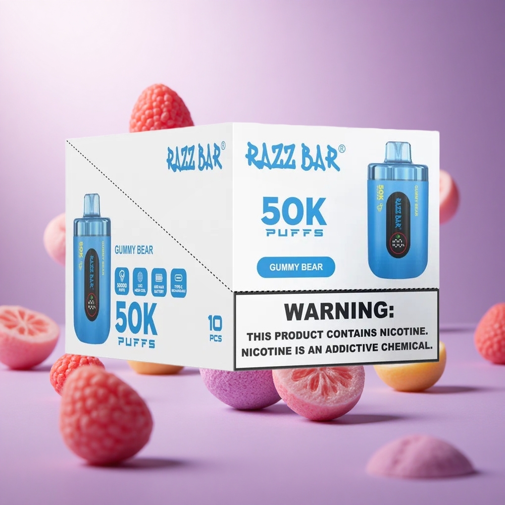 Gummy Bear Razz Bar 50K Puffs 650mAh Type-C vape suppliers South Africa