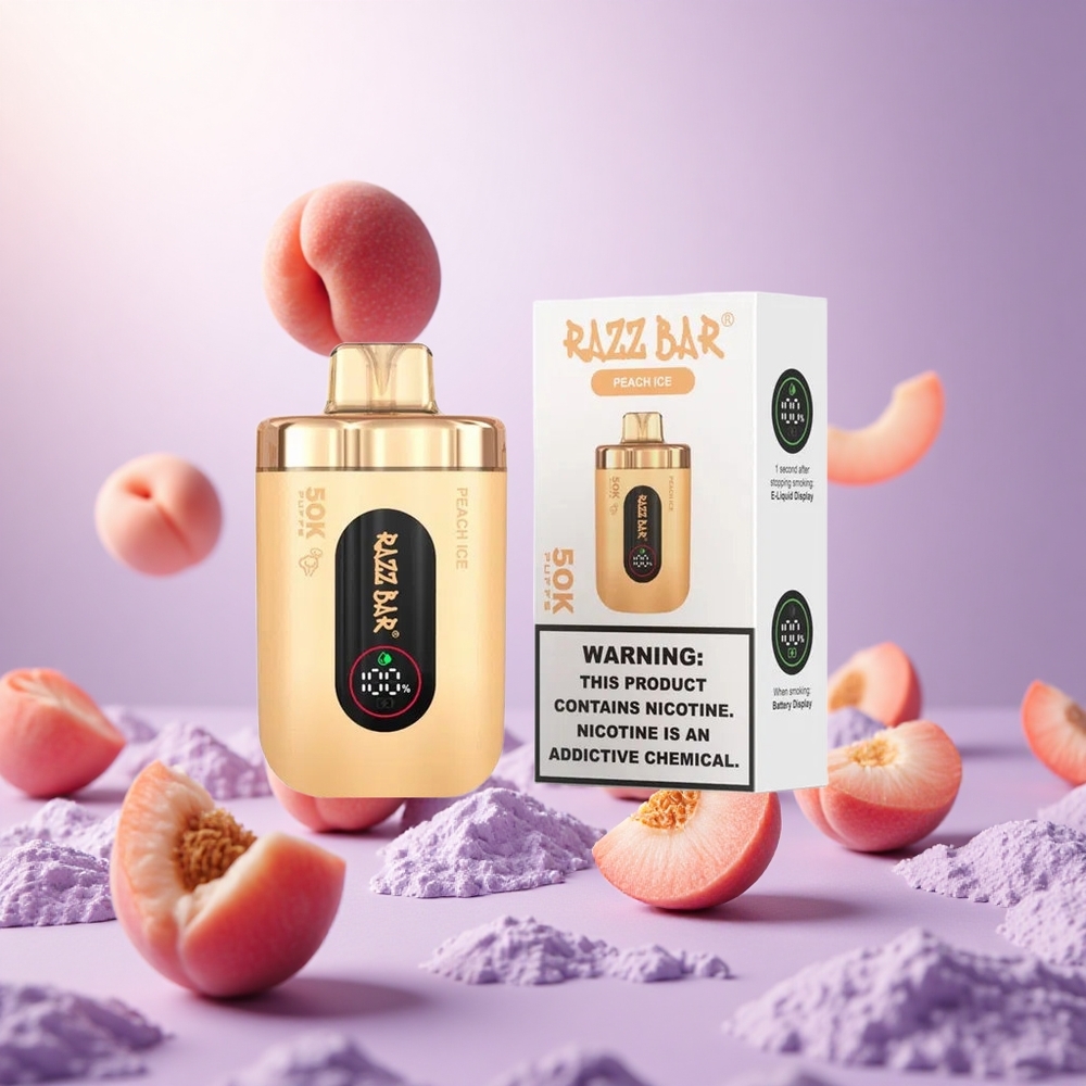 Peach Ice Razz Bar 50K Puffs Disposable Vape 650mAh Battery vape suppliers South Africa