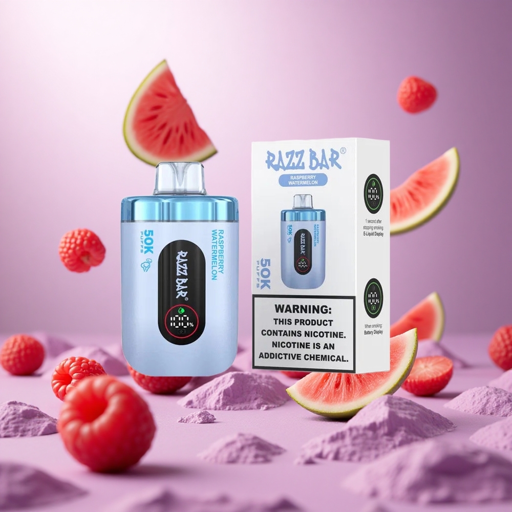 Raspberry Watermelon Razz Bar 50K Puffs 650mAh Rechargeable vape suppliers South Africa