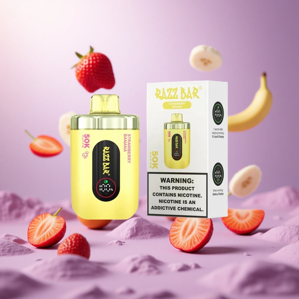 Strawberry Banana Razz Bar 50K Puffs 650mAh vape suppliers South Africa