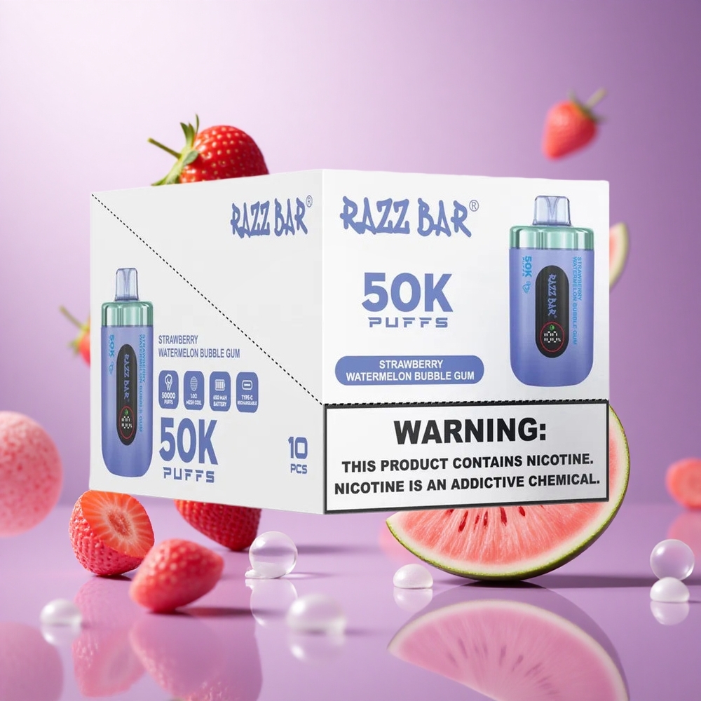 Strawberry Watermelon Bubble Gum Razz Bar 50K Puffs Disposable Vape 650mAh Battery vape suppliers South Africa