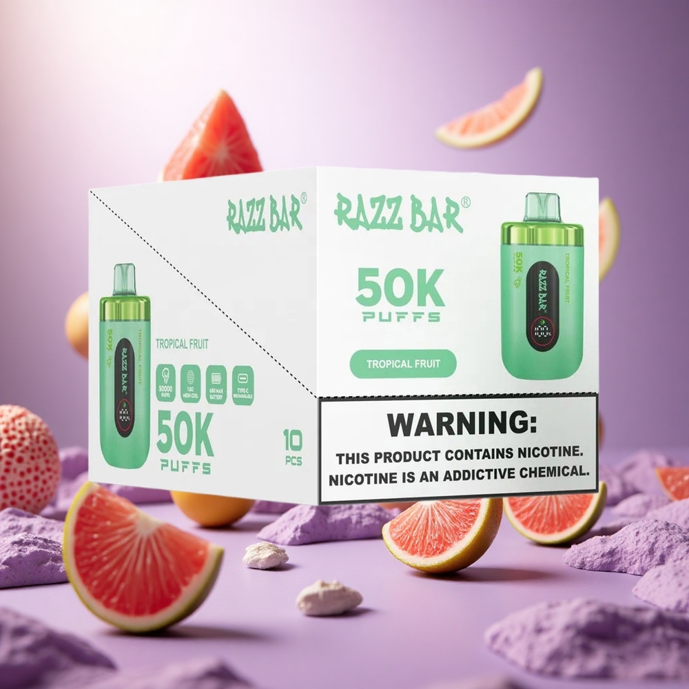 Tropical Fruit Razz Bar 50K Puffs 650mAh vape suppliers South Africa