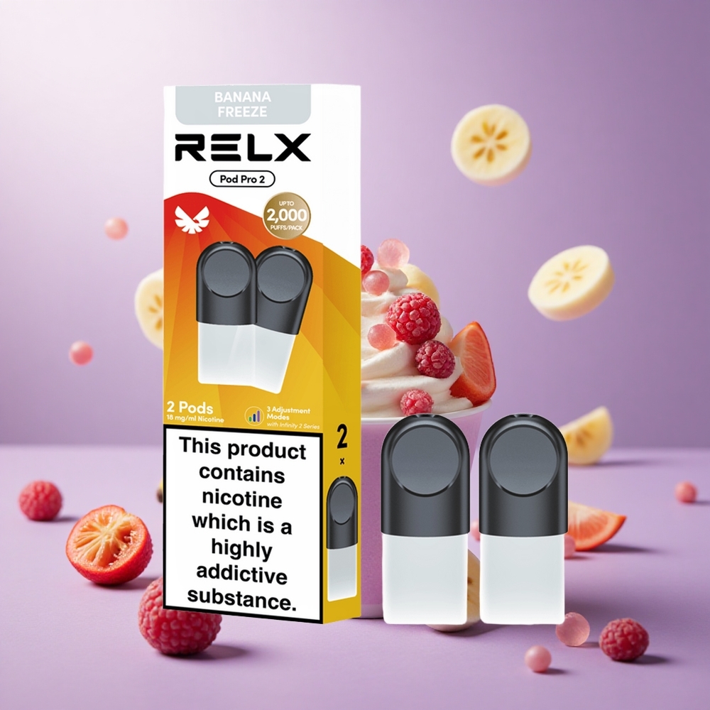 Banana Freeze RELX Pod Pro 2 600 Puffs 1.8% Nicotine vape suppliers South Africa