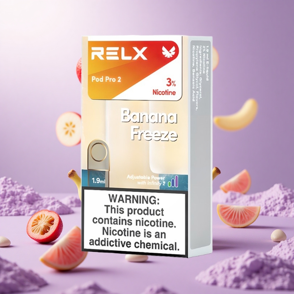 Banana Freeze RELX Pod Pro 2 600 Puffs 3% Nicotine vape suppliers South Africa