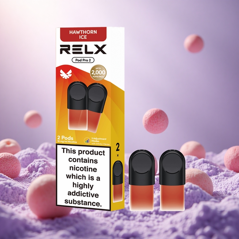 Hawthorn Ice RELX Pod Pro 2 600 Puffs 1.8% Nicotine vape suppliers South Africa