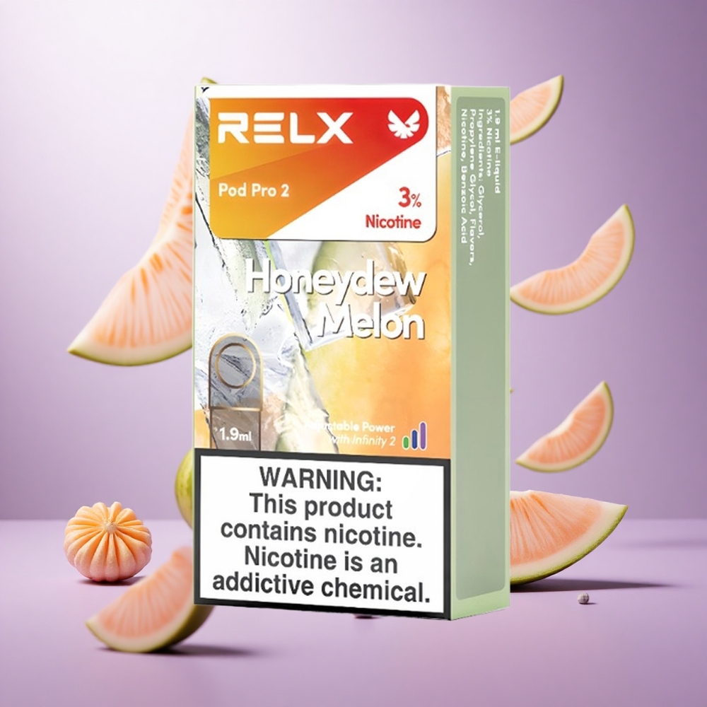 Honeydew Melon RELX Pod Pro 2 600 Puffs 3% Nicotine vape suppliers South Africa