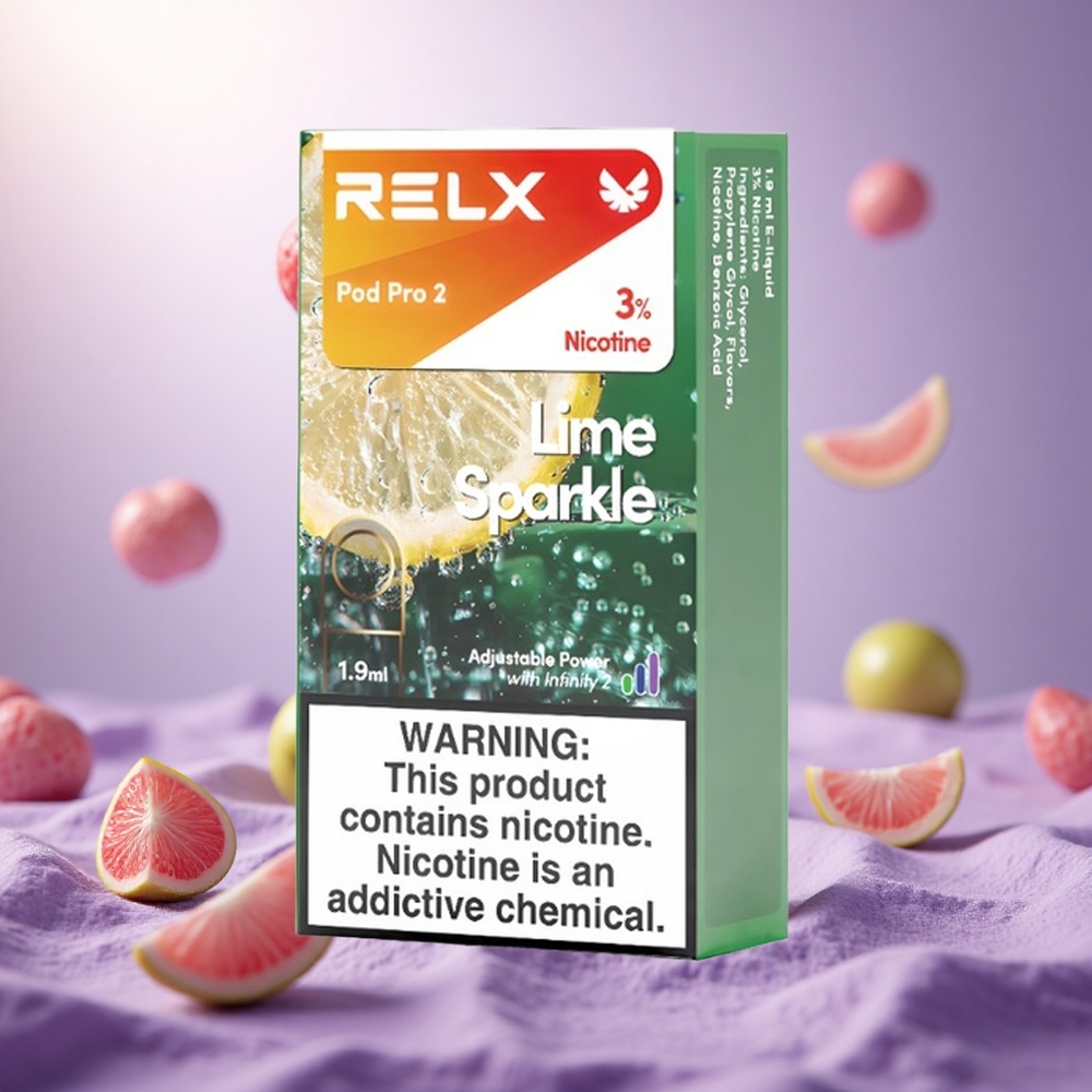 Lime Sparkle RELX Pod Pro 2 600 Puffs 3% Nicotine vape suppliers South Africa