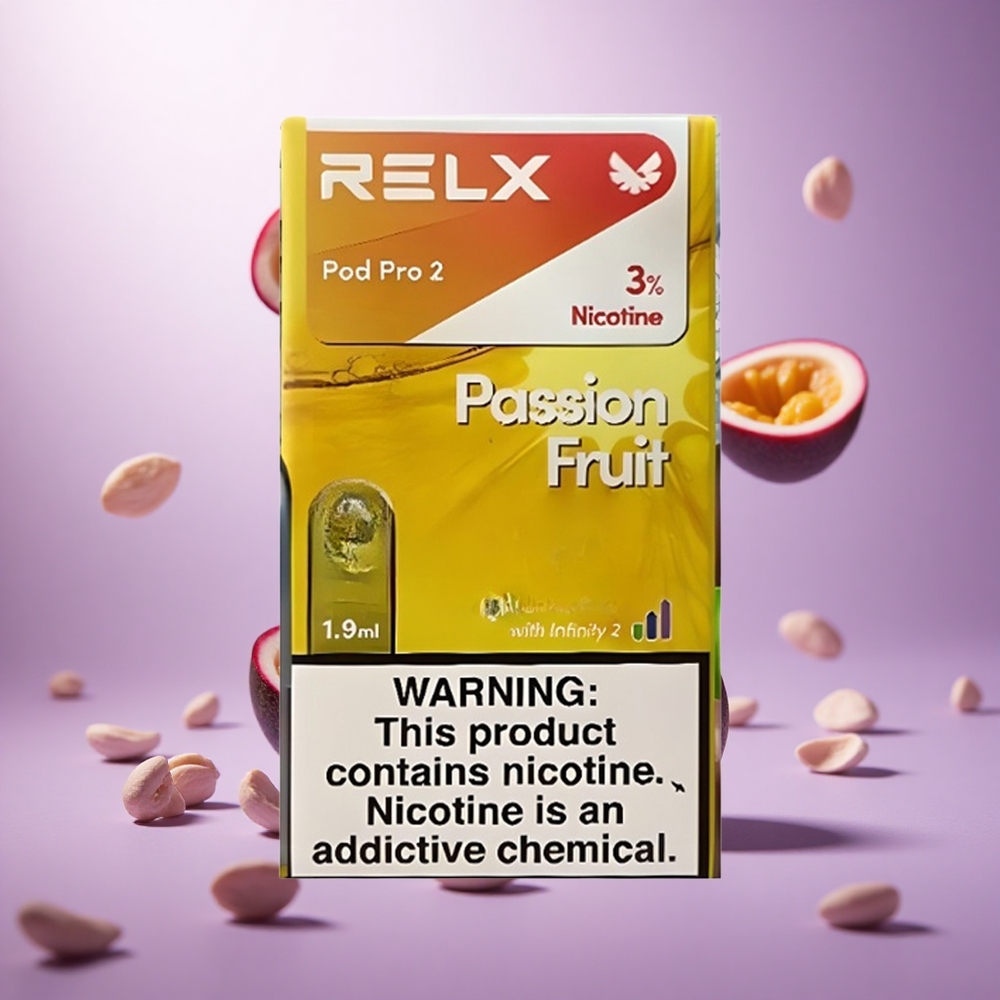 Passion Fruit RELX Pod Pro 2 600 Puffs 3% Nicotine vape suppliers South Africa