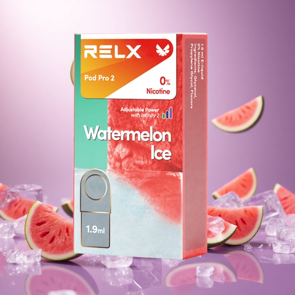 Watermelon Ice RELX Pod Pro 2 600 Puffs 0% Nicotine vape suppliers South Africa