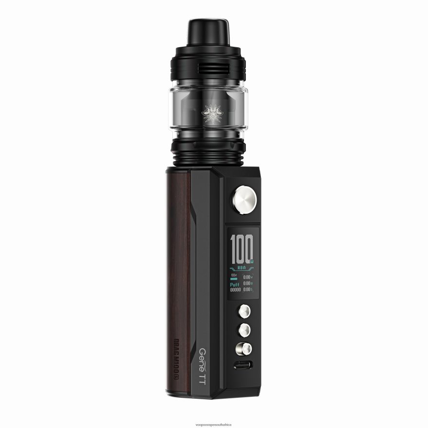 VOOPOO DRAG M100S Mod Device 8H4DNL274 Black & Darkwood VOOPOO vape price