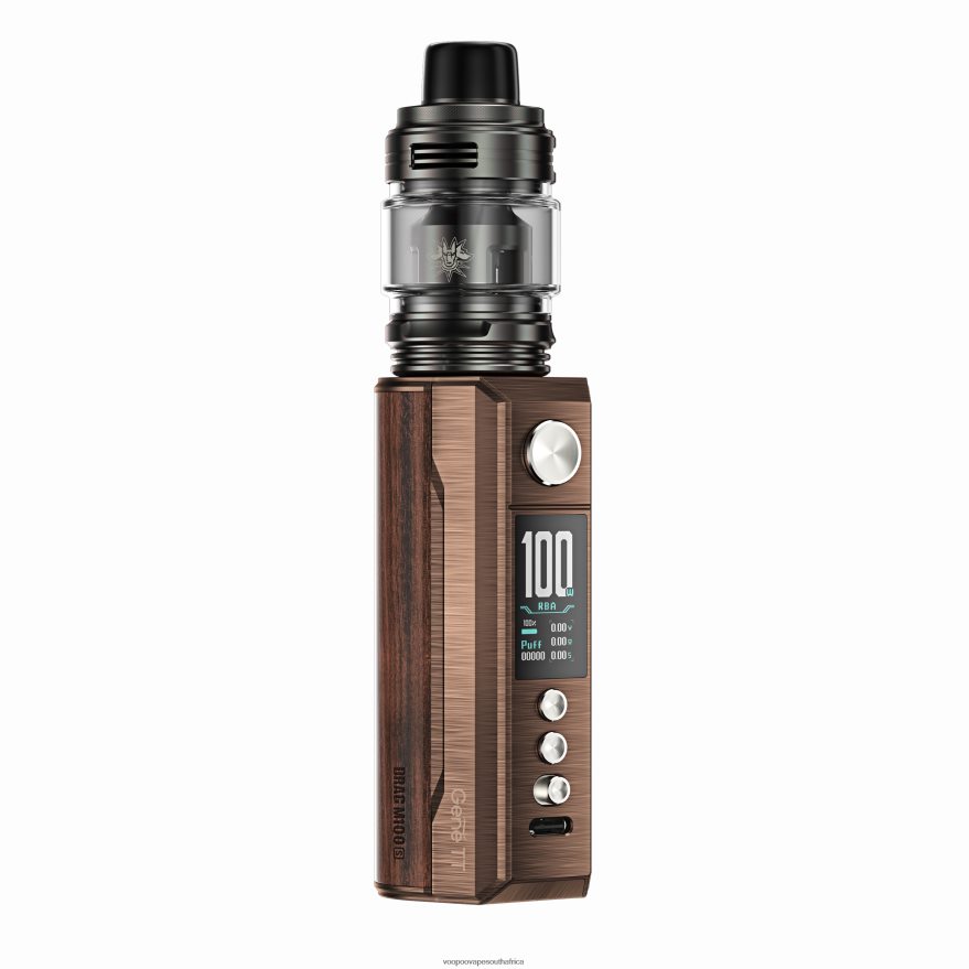 VOOPOO DRAG M100S Mod Device 8H4DNL275 Antique Brass & Padauk VOOPOO vape pod