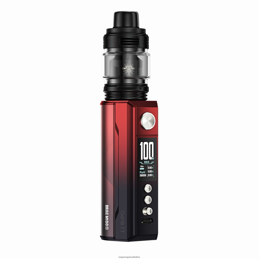 VOOPOO DRAG M100S Mod Device 8H4DNL276 Red & Black VOOPOO vape coils
