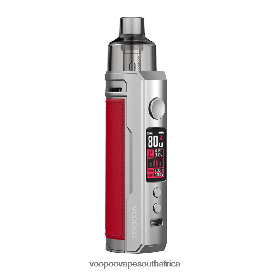 VOOPOO DRAG X Pod Mod Kit 8H4DNL178 Silver Red VOOPOO vape mod